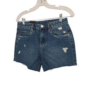 Blank NYC Size 27 Womens Jean Shorts Distressed The Perry Mom High Rise NWT